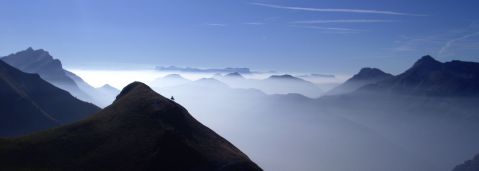 Les sommets du massif des Bauges une journée d'automne